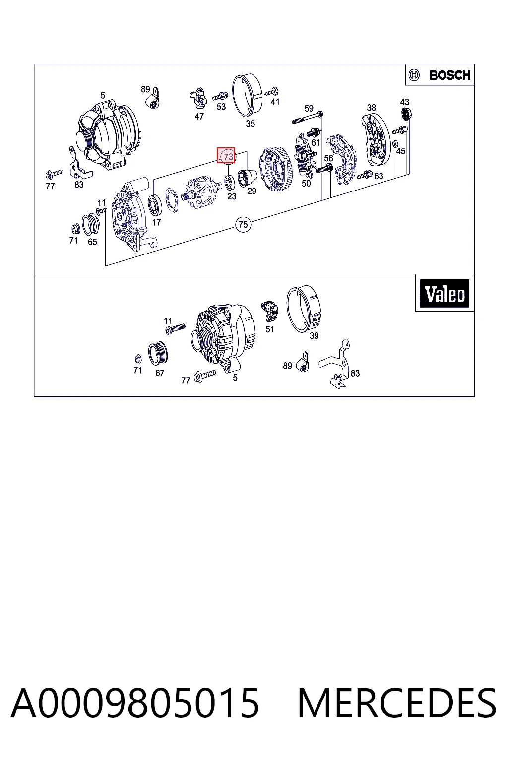 A0009805015 Mercedes