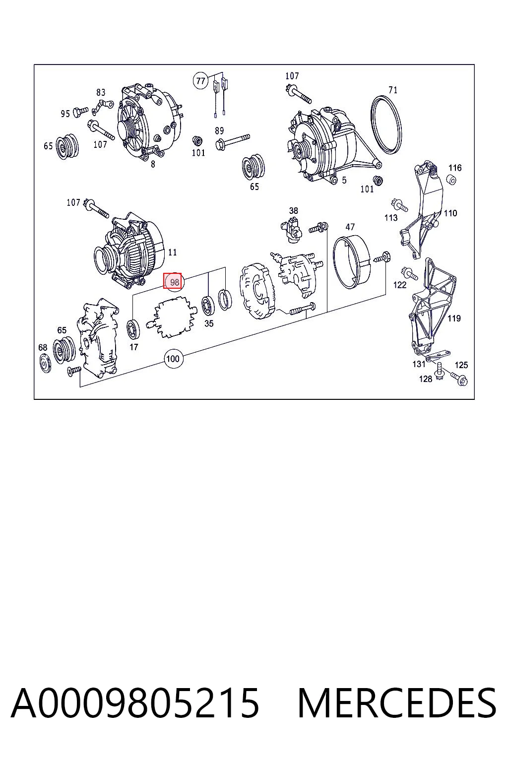 A0009805215 Mercedes