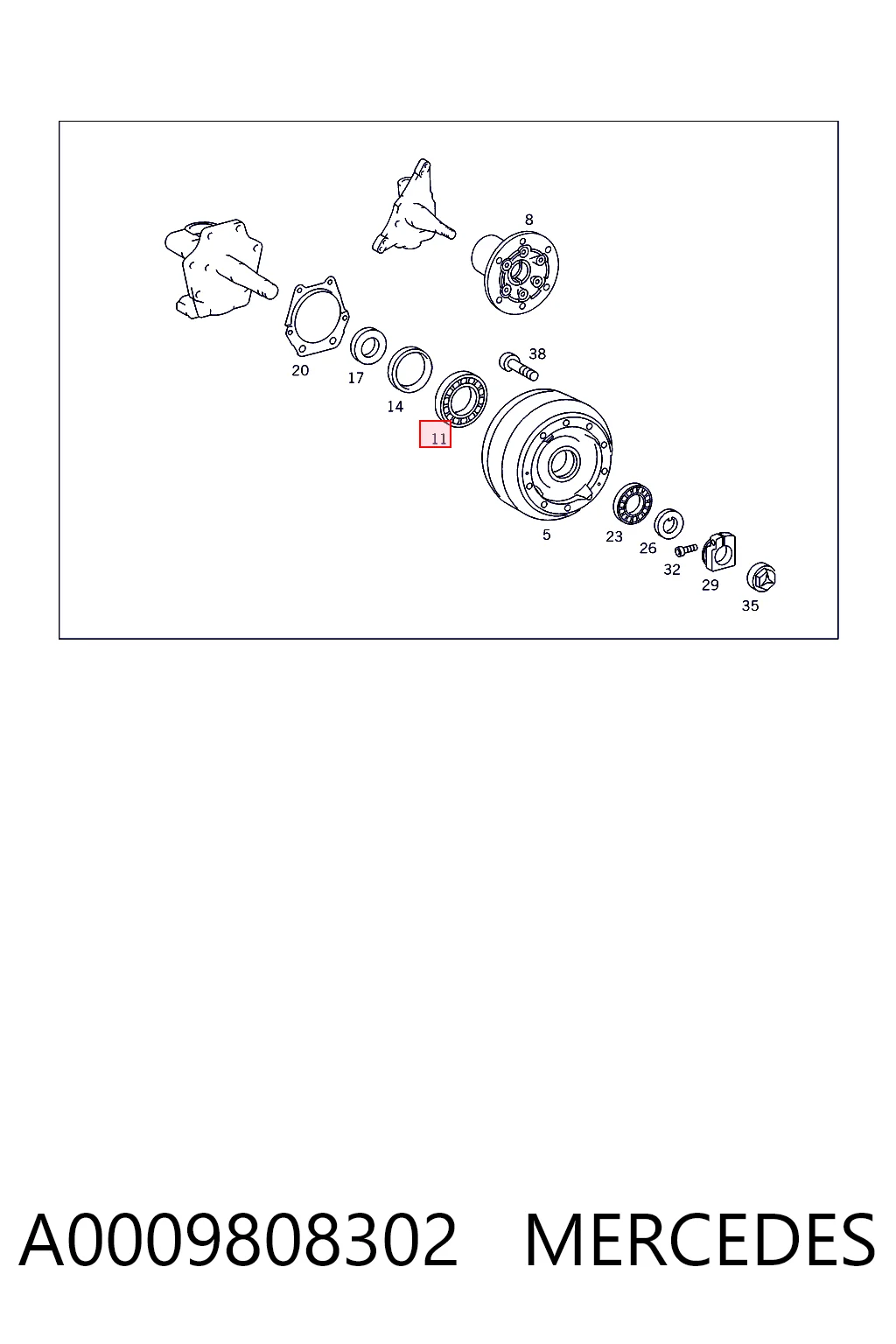 A0009808302 Mercedes