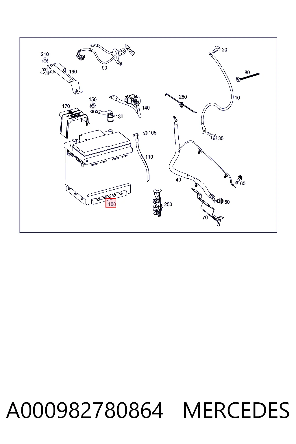 Batería de arranque MERCEDES A000982780864