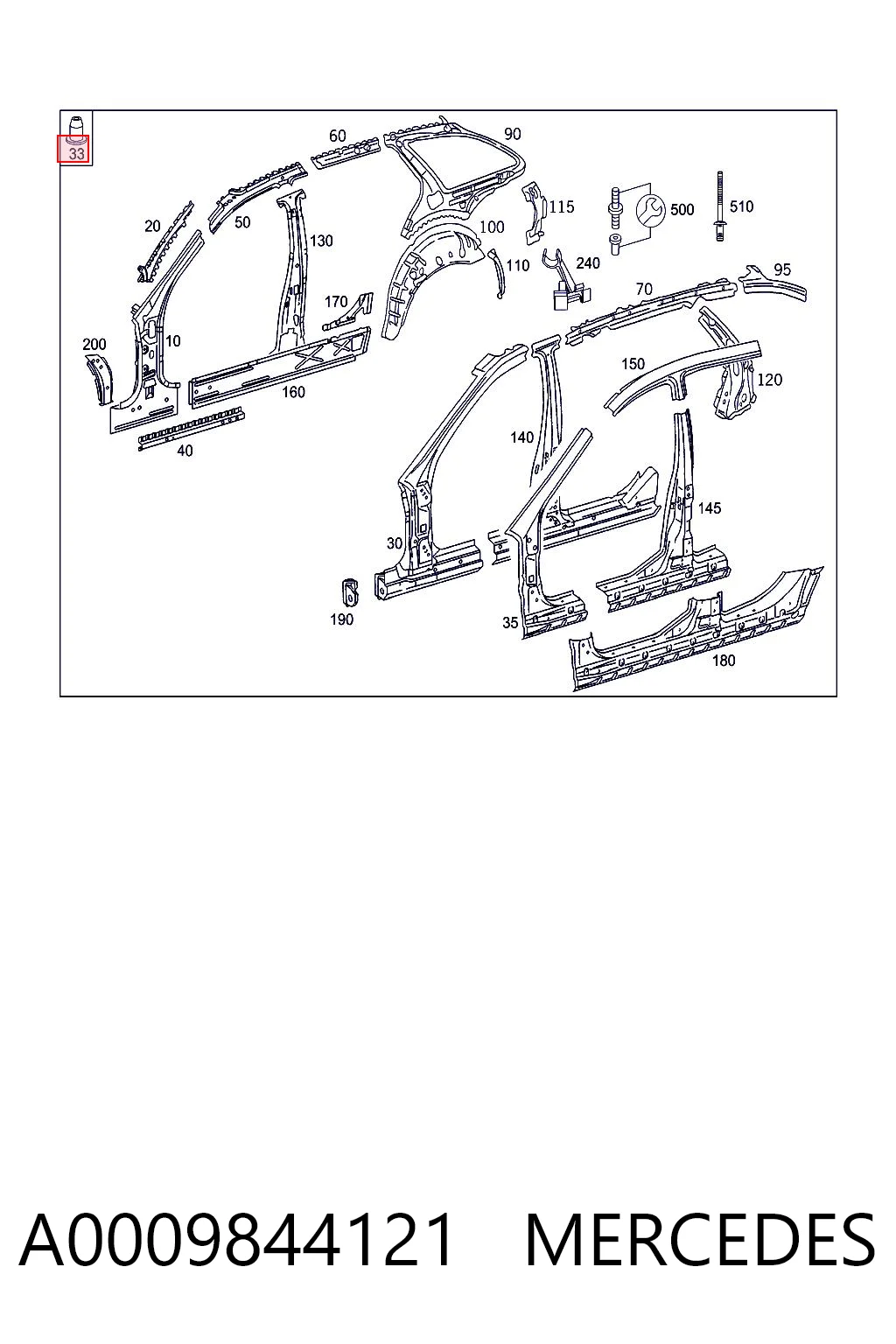 A0009844121 Mercedes