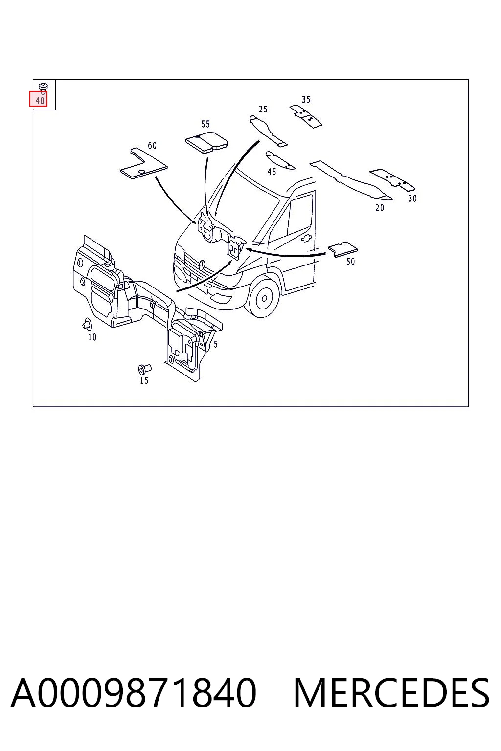 A0009871840 Mercedes