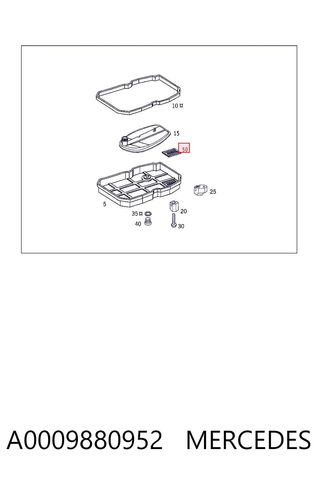 A0009880952 Mercedes Imán de la transmisión automática
