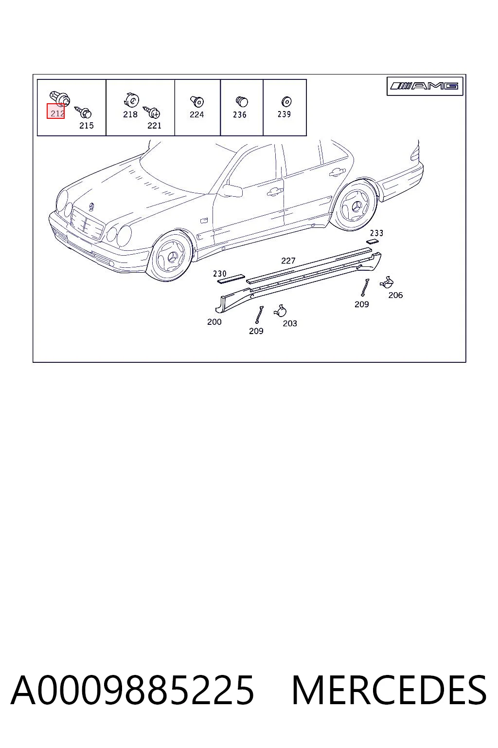 A0009885225 Mercedes
