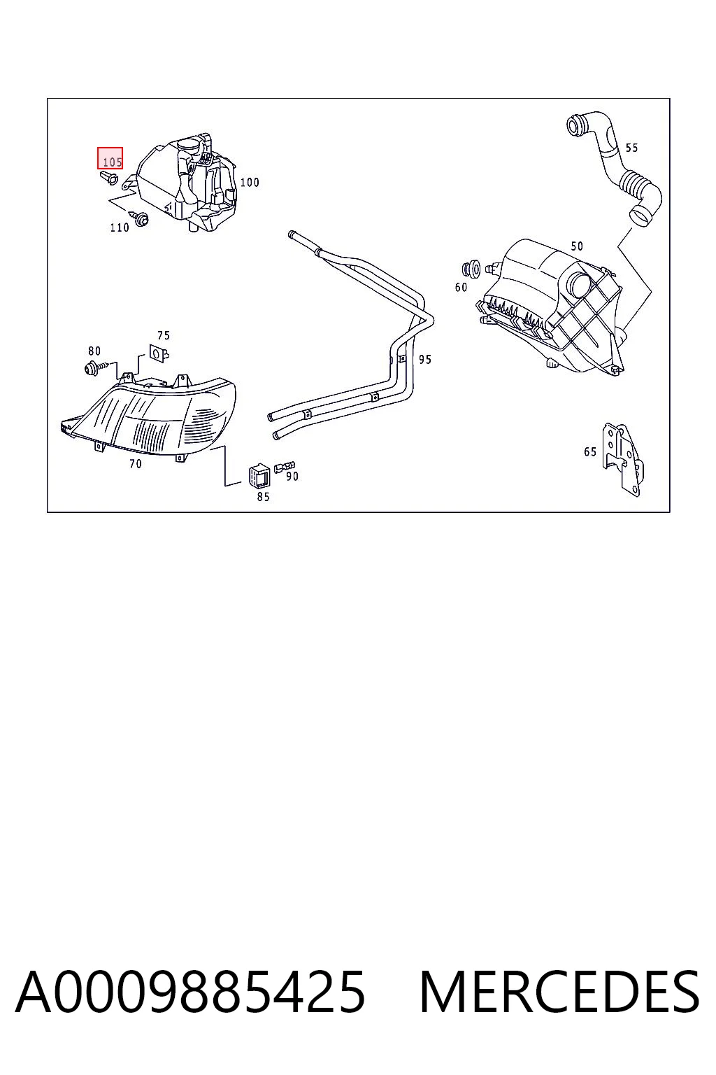 A0009885425 Mercedes