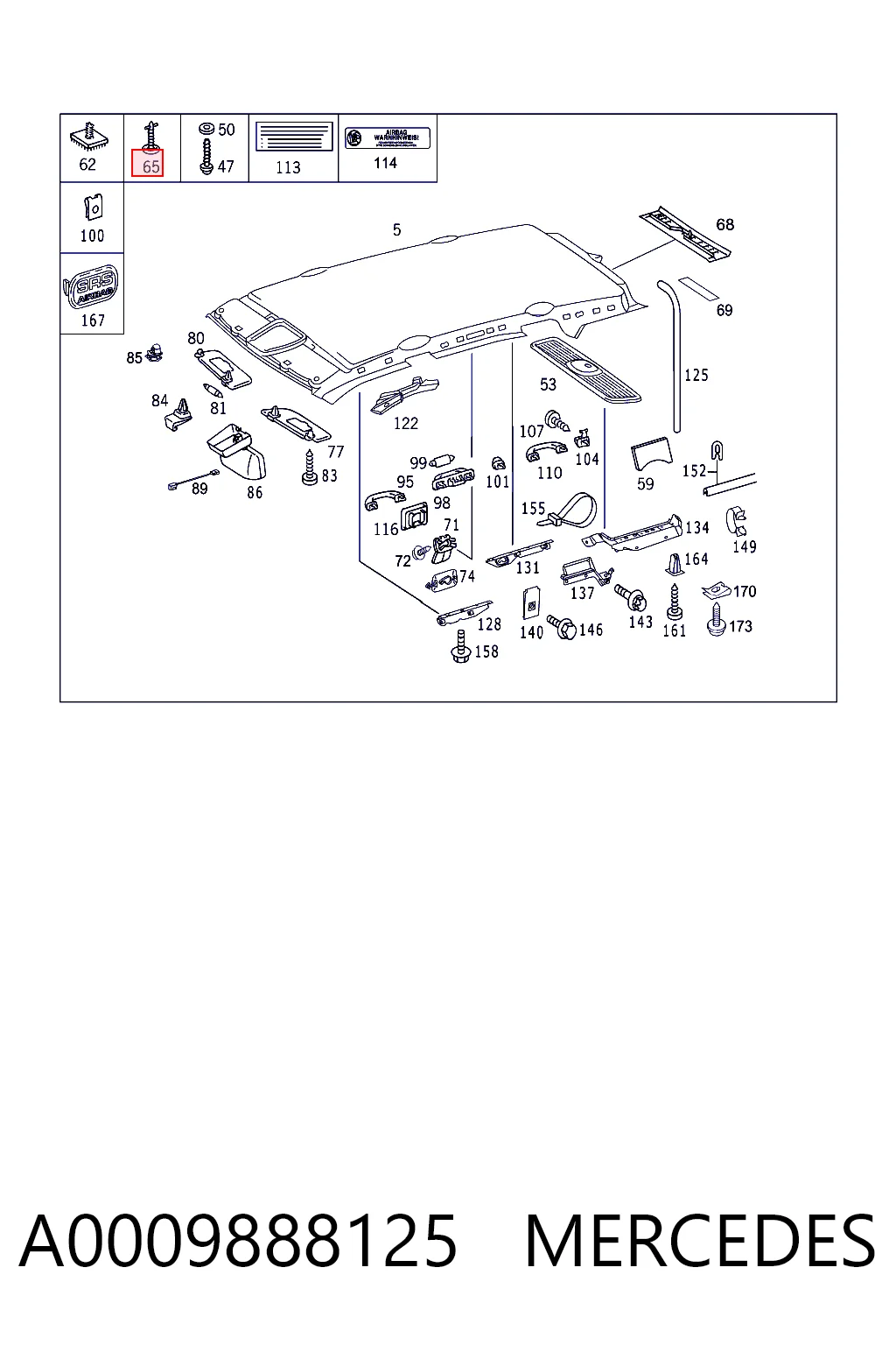 A0009888125 Mercedes