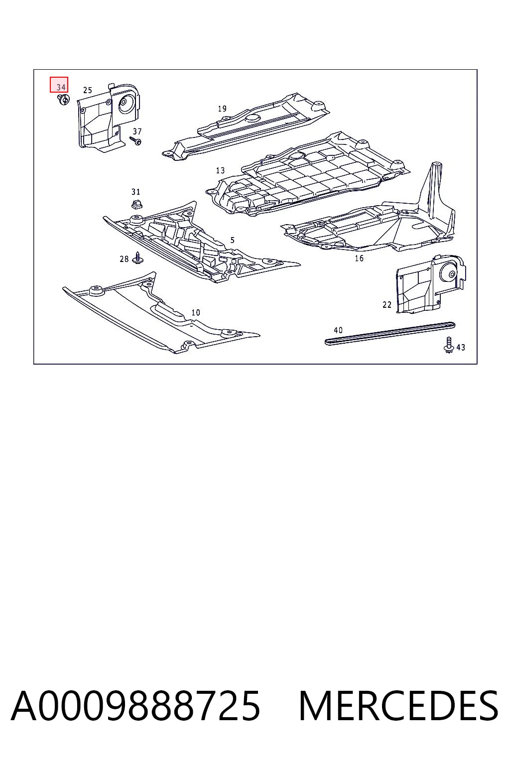 A0009888725 Mercedes