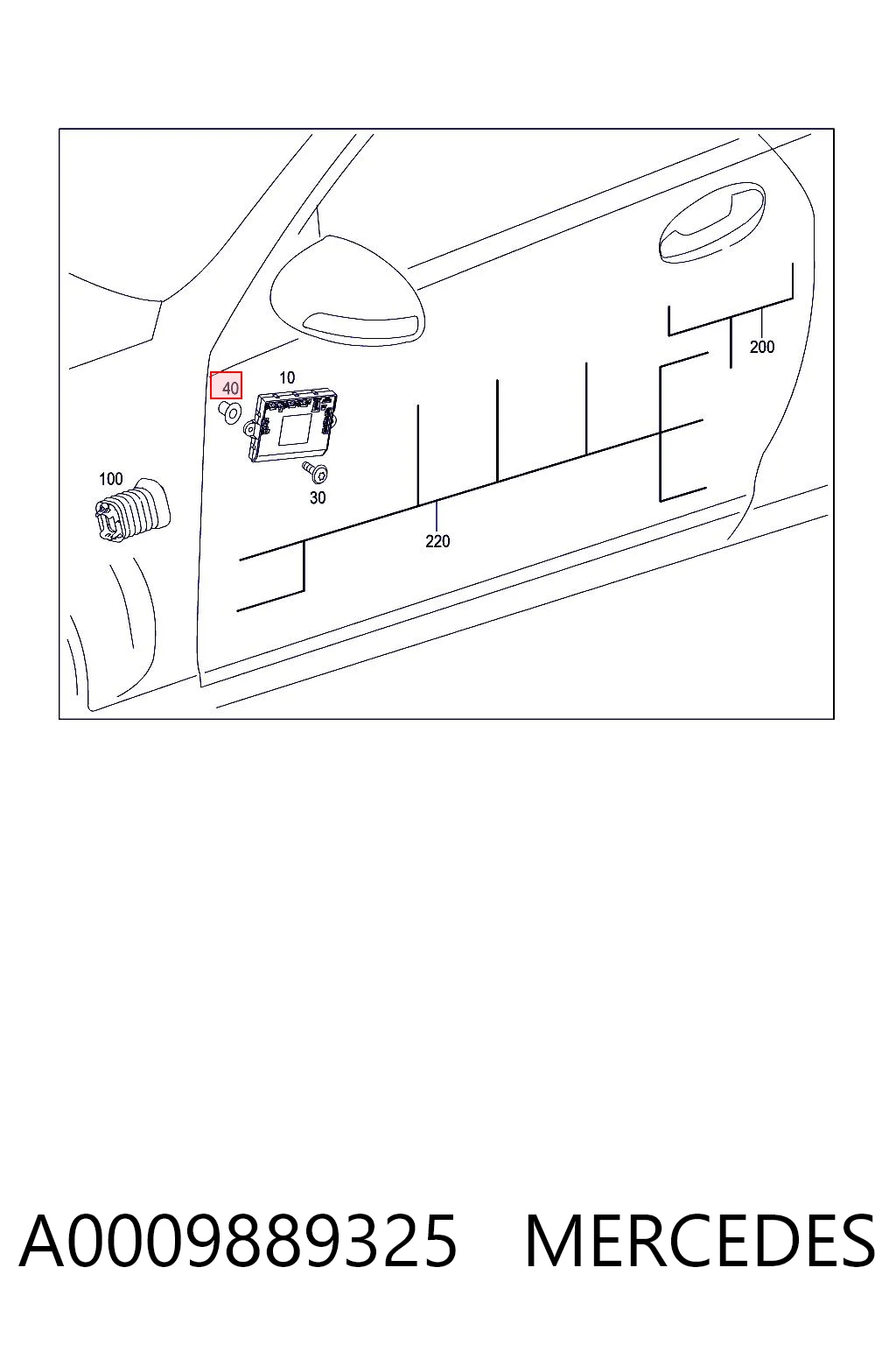 A0009889325 Mercedes