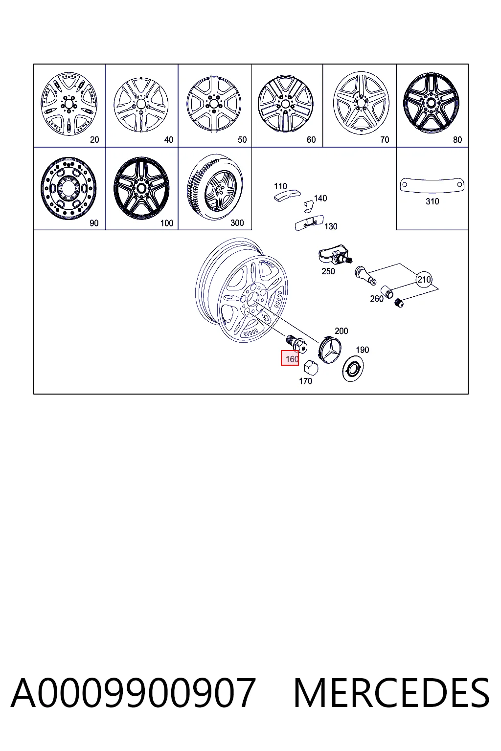 Tornillos para llantas Mercedes G  (1989-2018)
