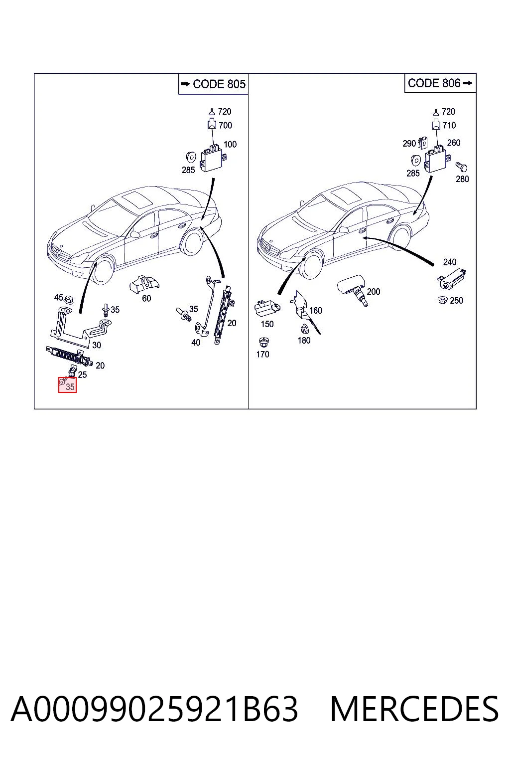 A00099025921B63 Mercedes