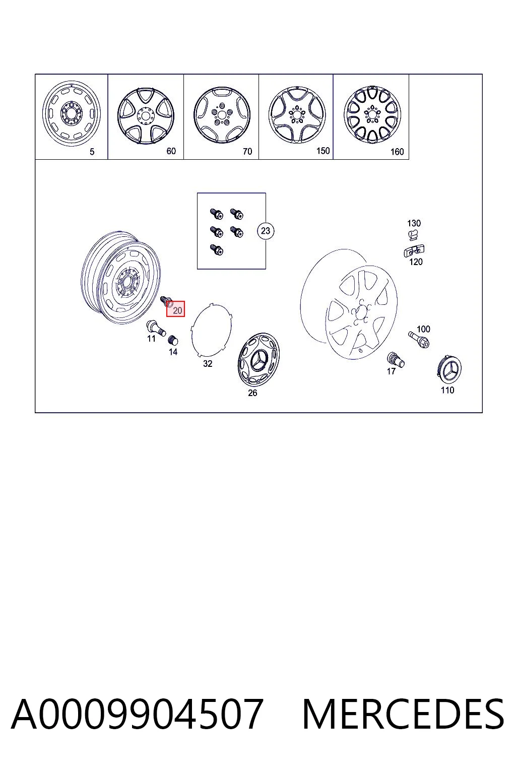 A0009904507 Mercedes