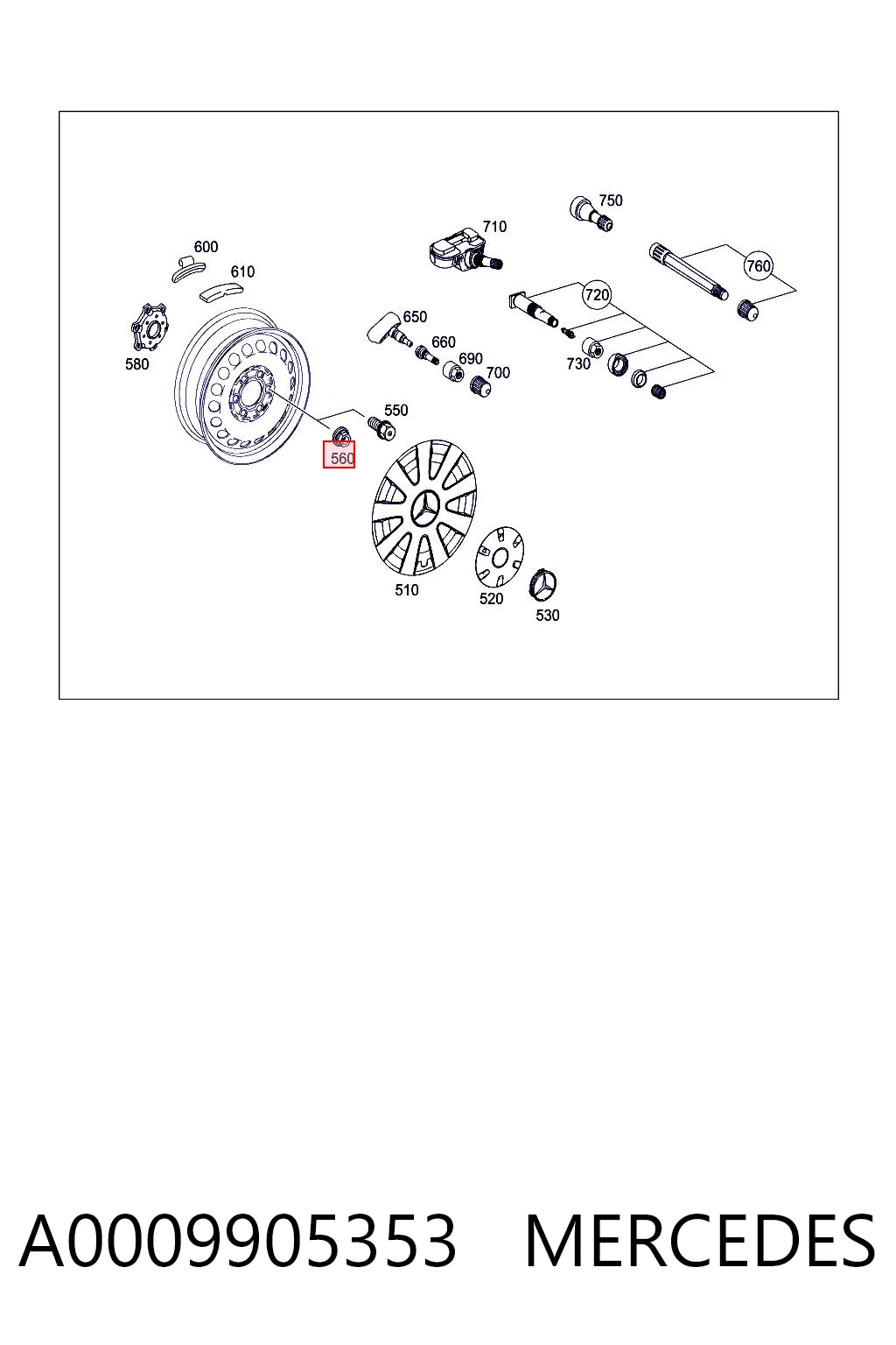 A0009905353 Mercedes