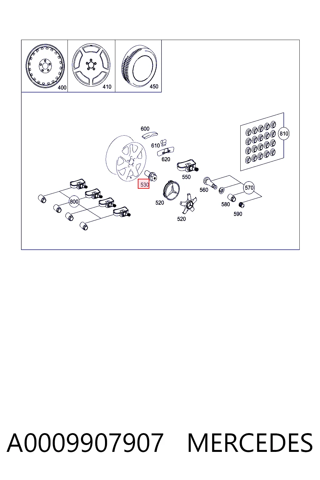 Tornillos para ruedas Mercedes E  desde 3,21 €