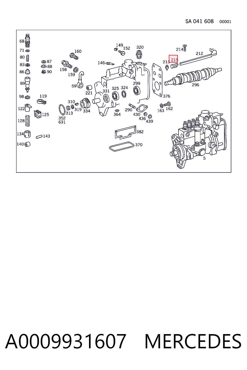 A0009931607 Mercedes