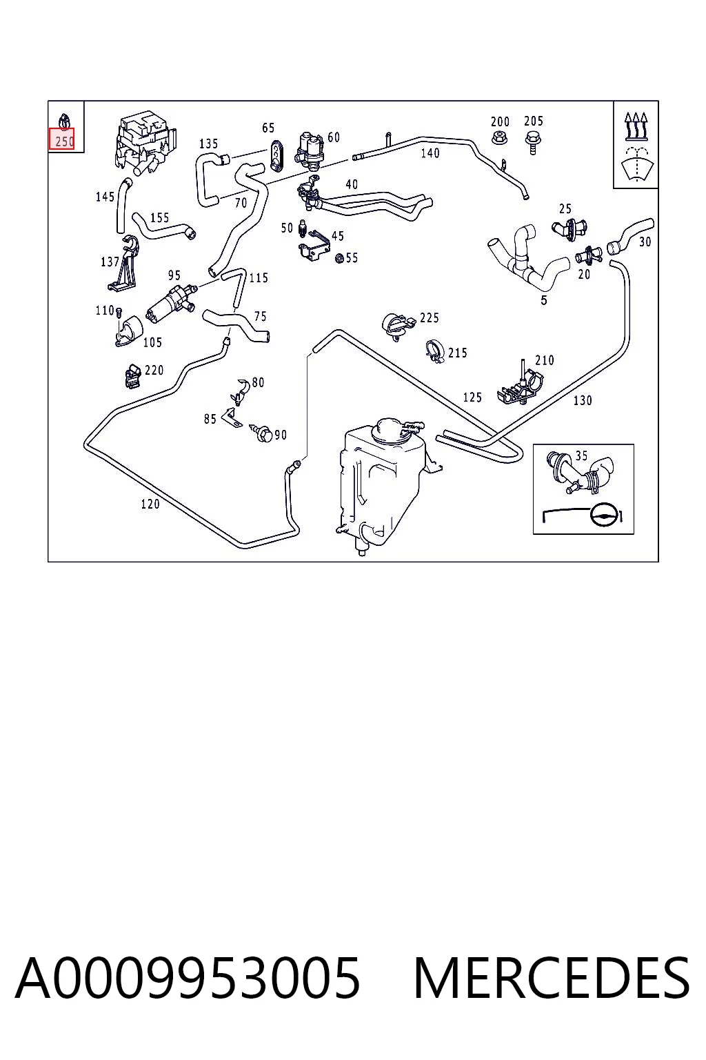 A0009953005 Mercedes