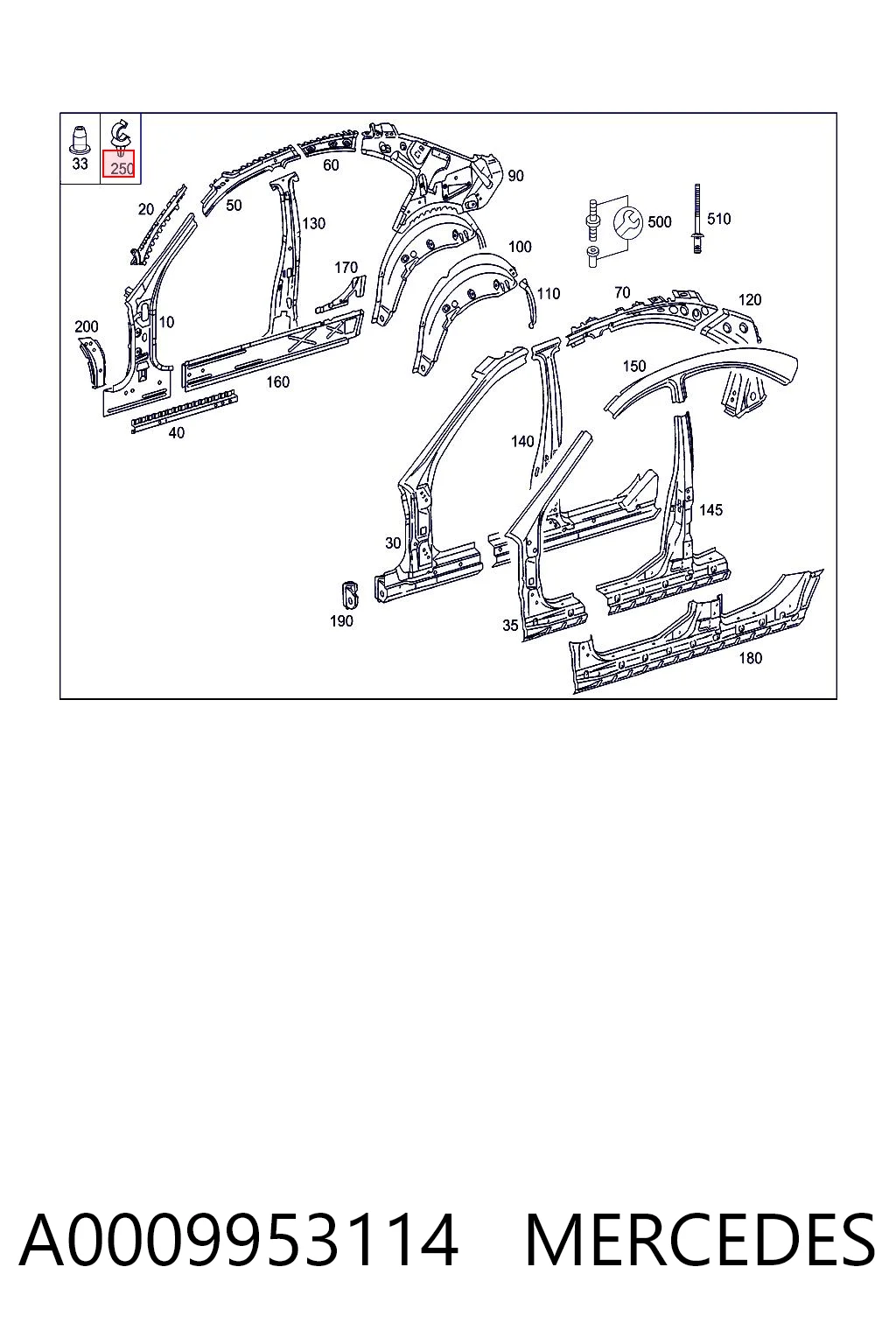 A0009953114 Mercedes