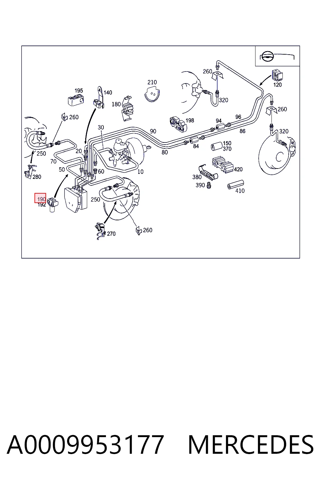 A0009953177 Mercedes