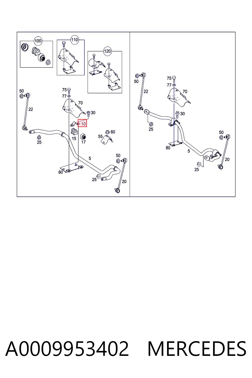 A0009953402 Mercedes
