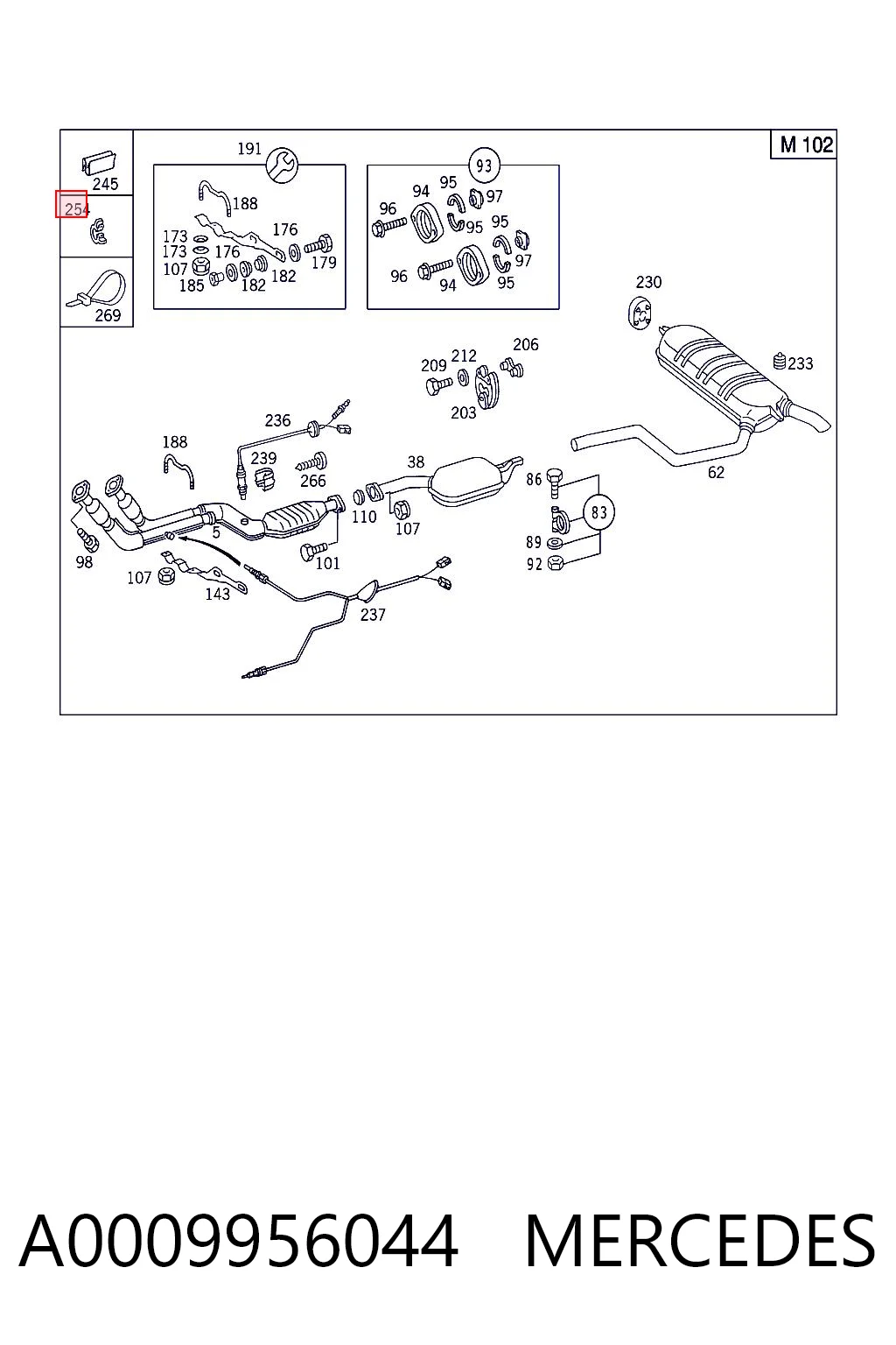 A0009956044 Mercedes