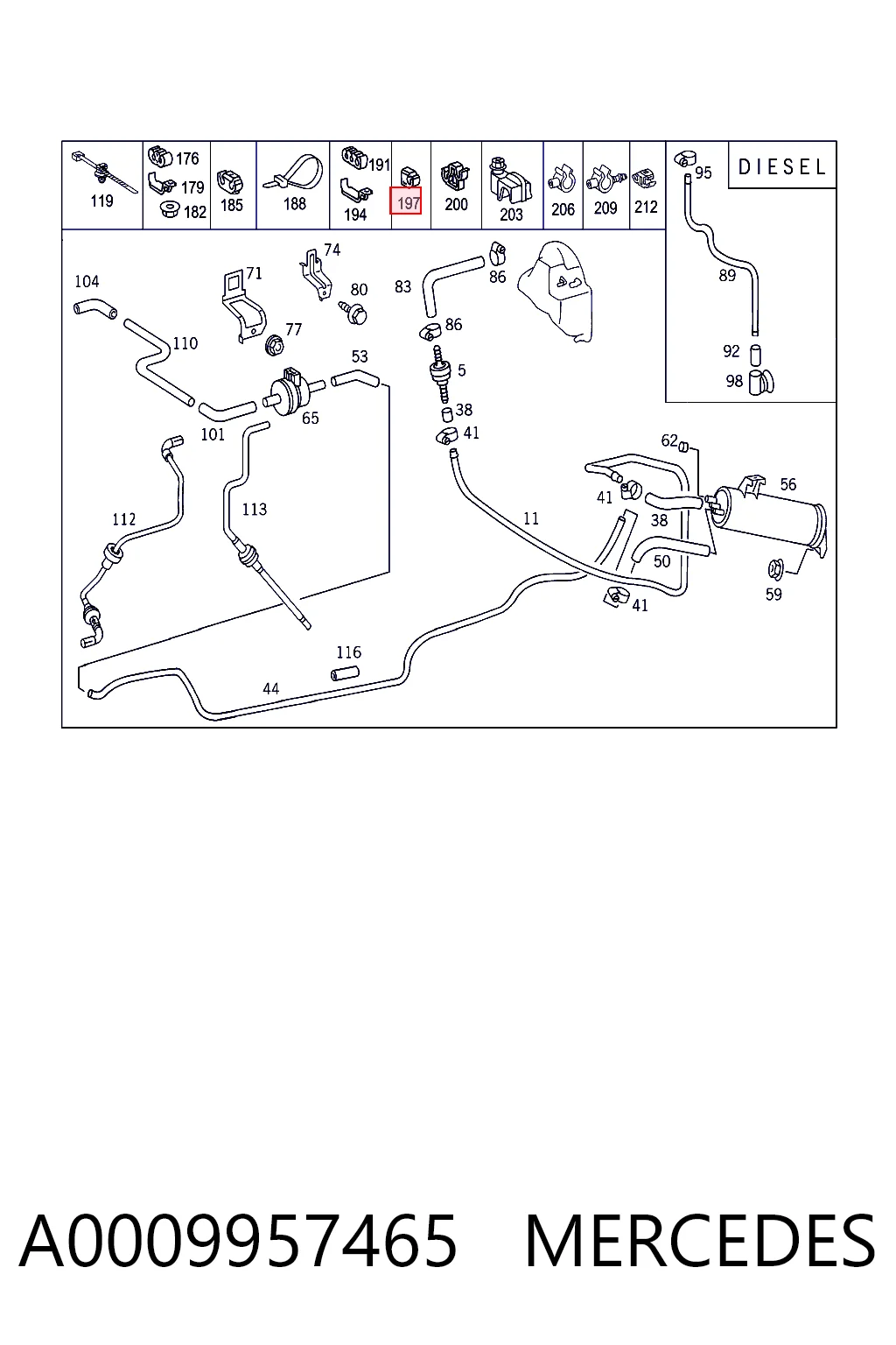 A0009957465 Mercedes