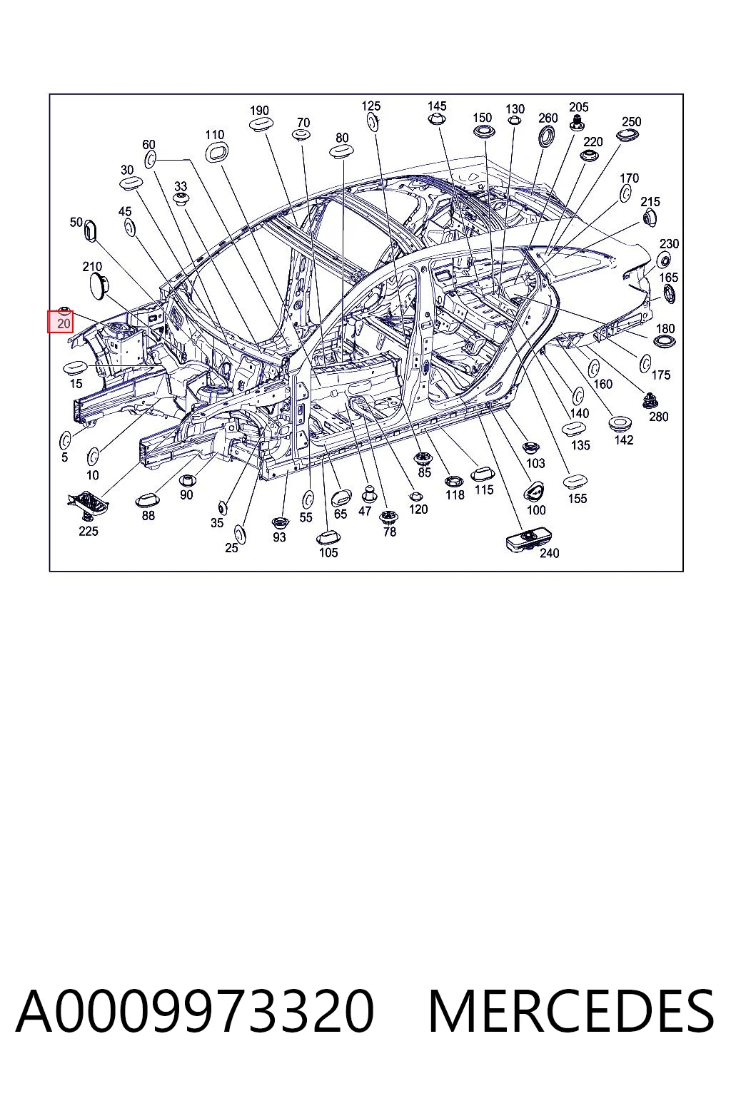 A0009973320 Mercedes Botella limpiaparabrisas