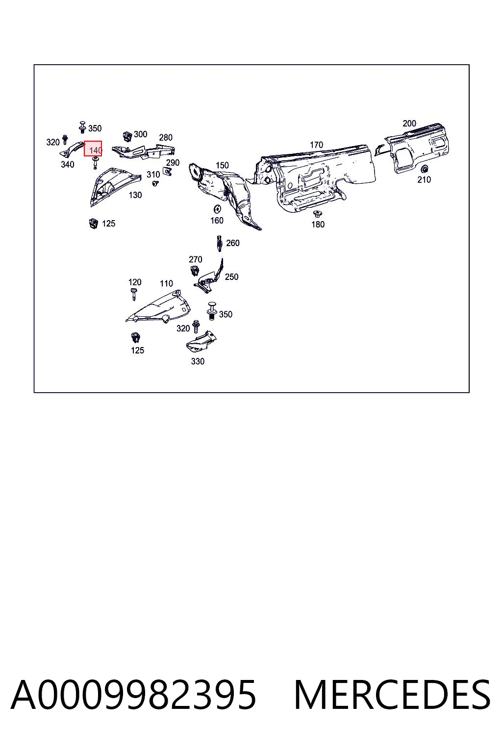 A0009982395 Mercedes Muelle delantero