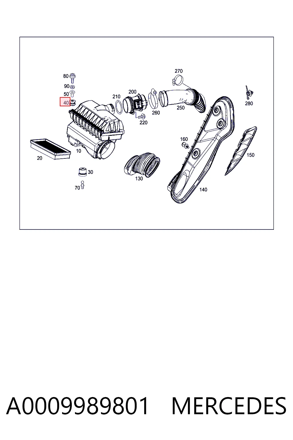 A0009989801 Mercedes