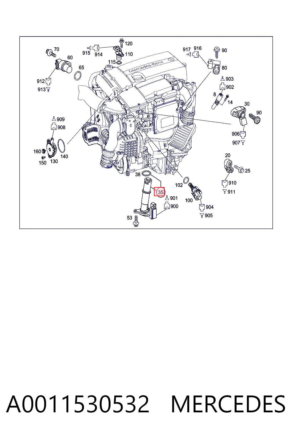 A0011530532 Mercedes Sensor de nivel de aceite