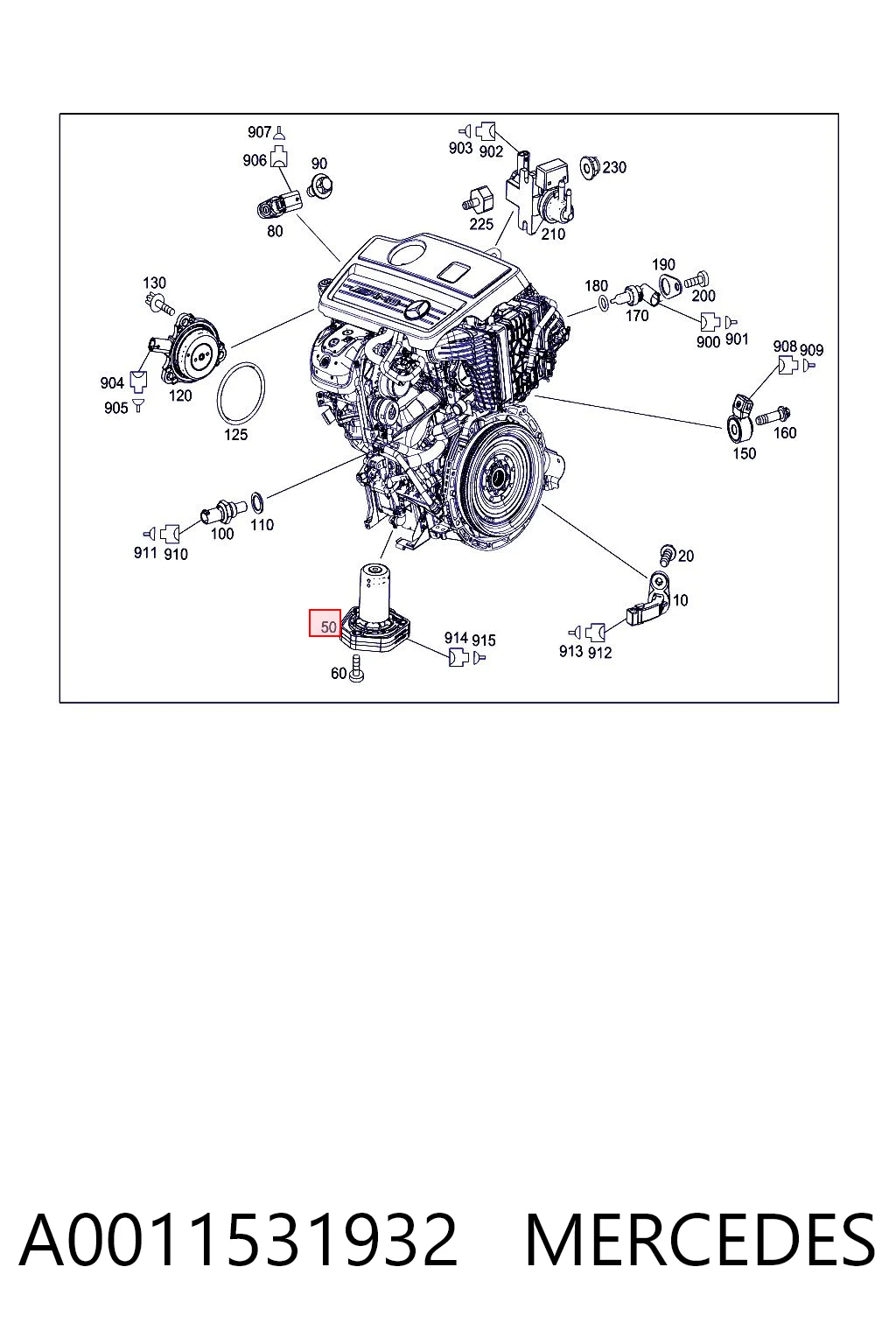 A0011531932 Mercedes Sensor de nivel de aceite