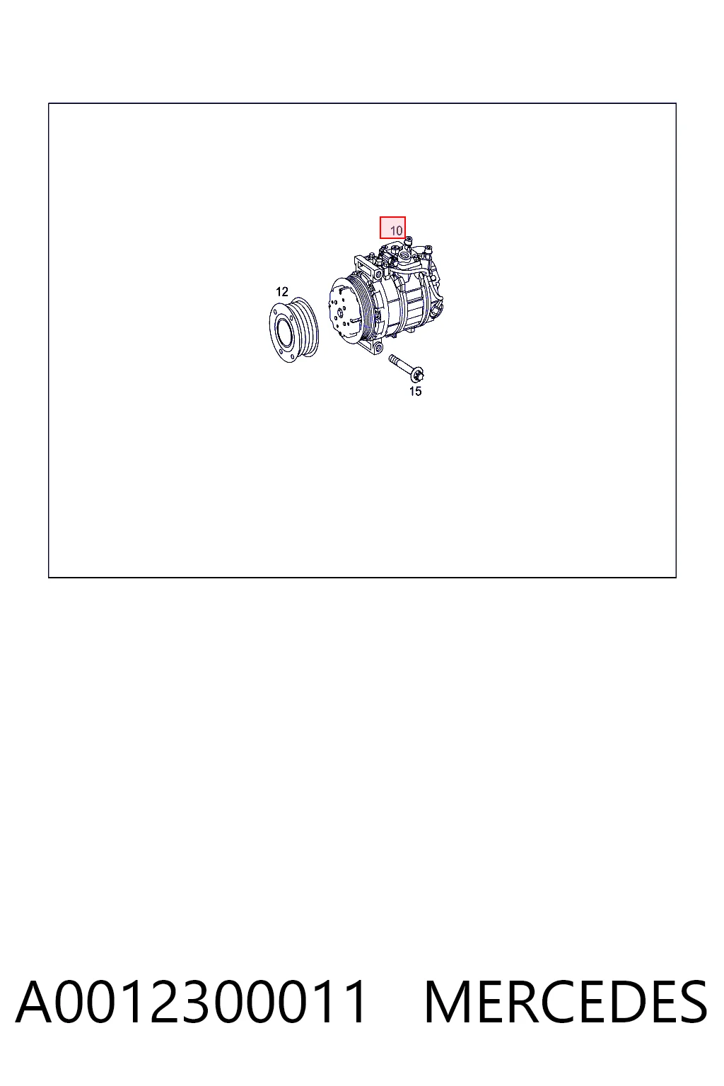 A0012300011 Mercedes Compresor climatizador