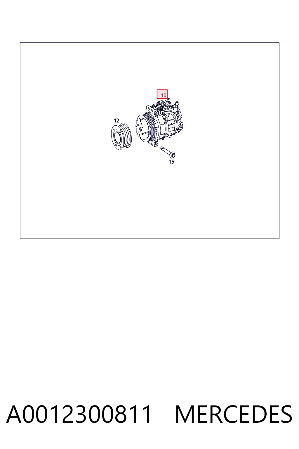 A0012300811 Mercedes Compresor climatizador