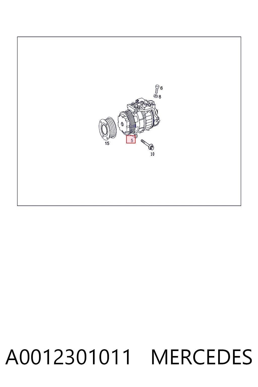 A0012301011 Mercedes Compresor climatizador