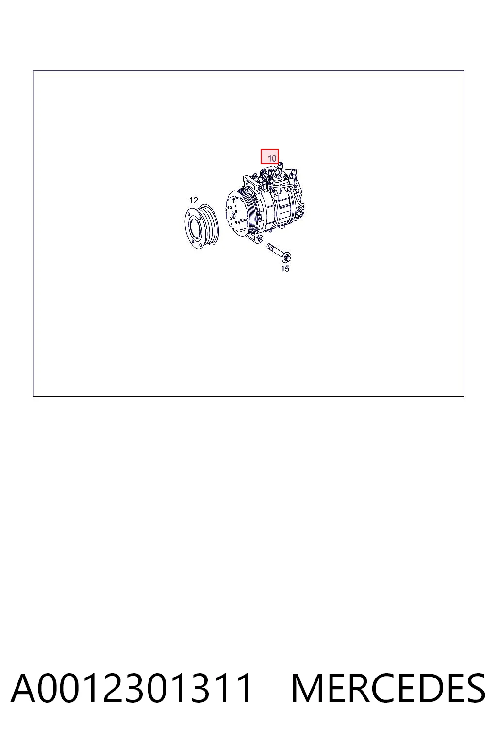 A0012301311 Mercedes Compresor climatizador