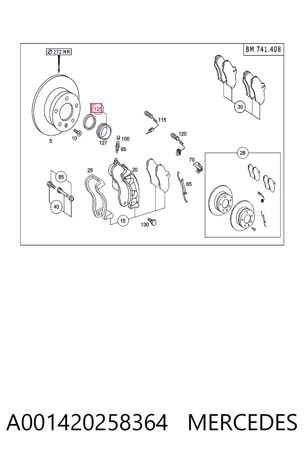 Kit de reparación de pinzas de freno trasero para Mercedes Sprinter 904