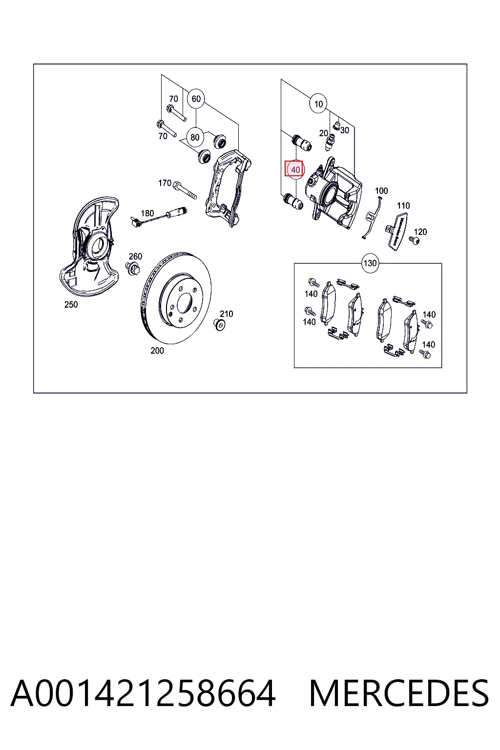 Kit de reparación de pinzas de freno para Mercedes E W212