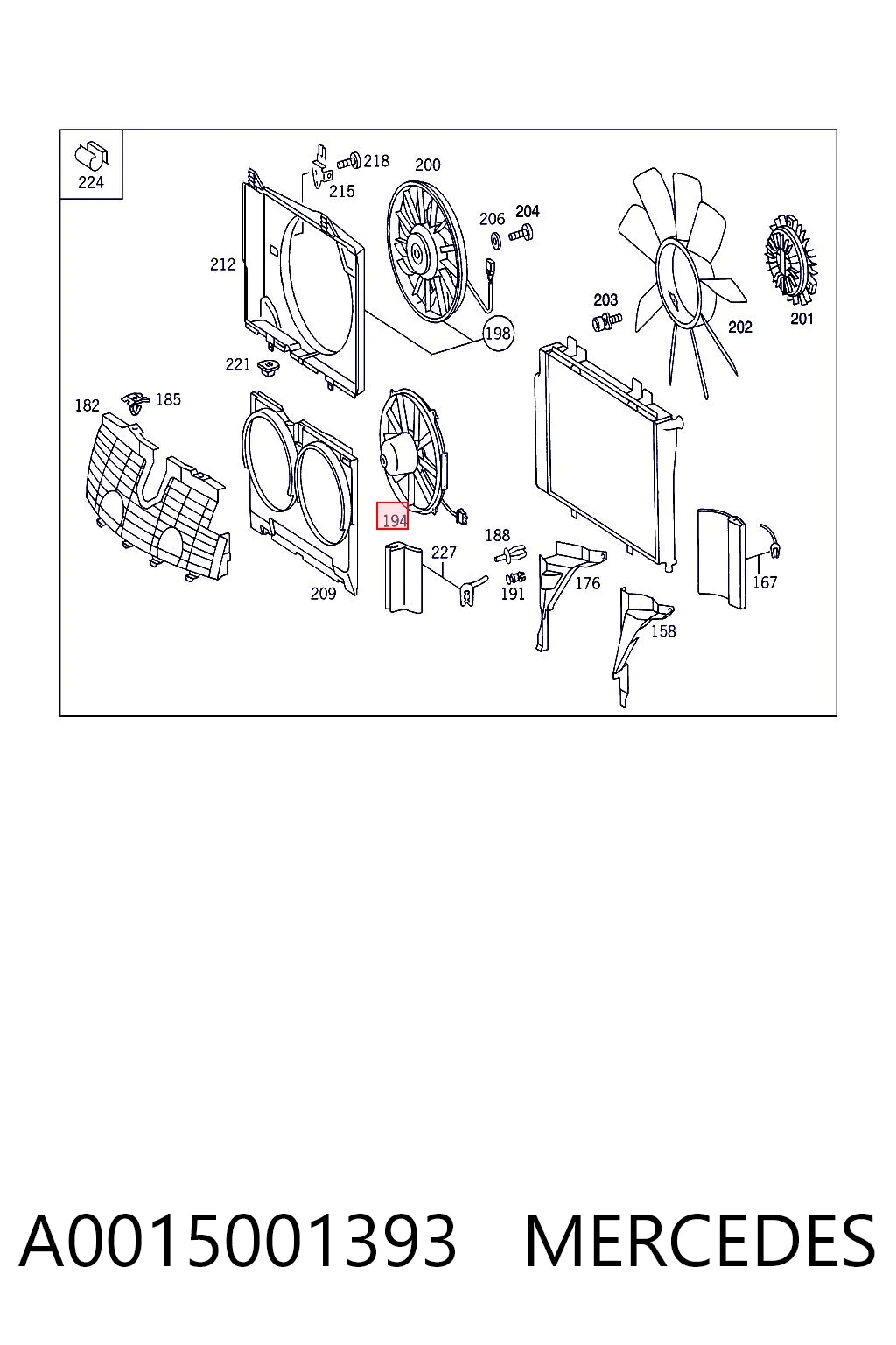 Comprar Ventilador del motor C  W202