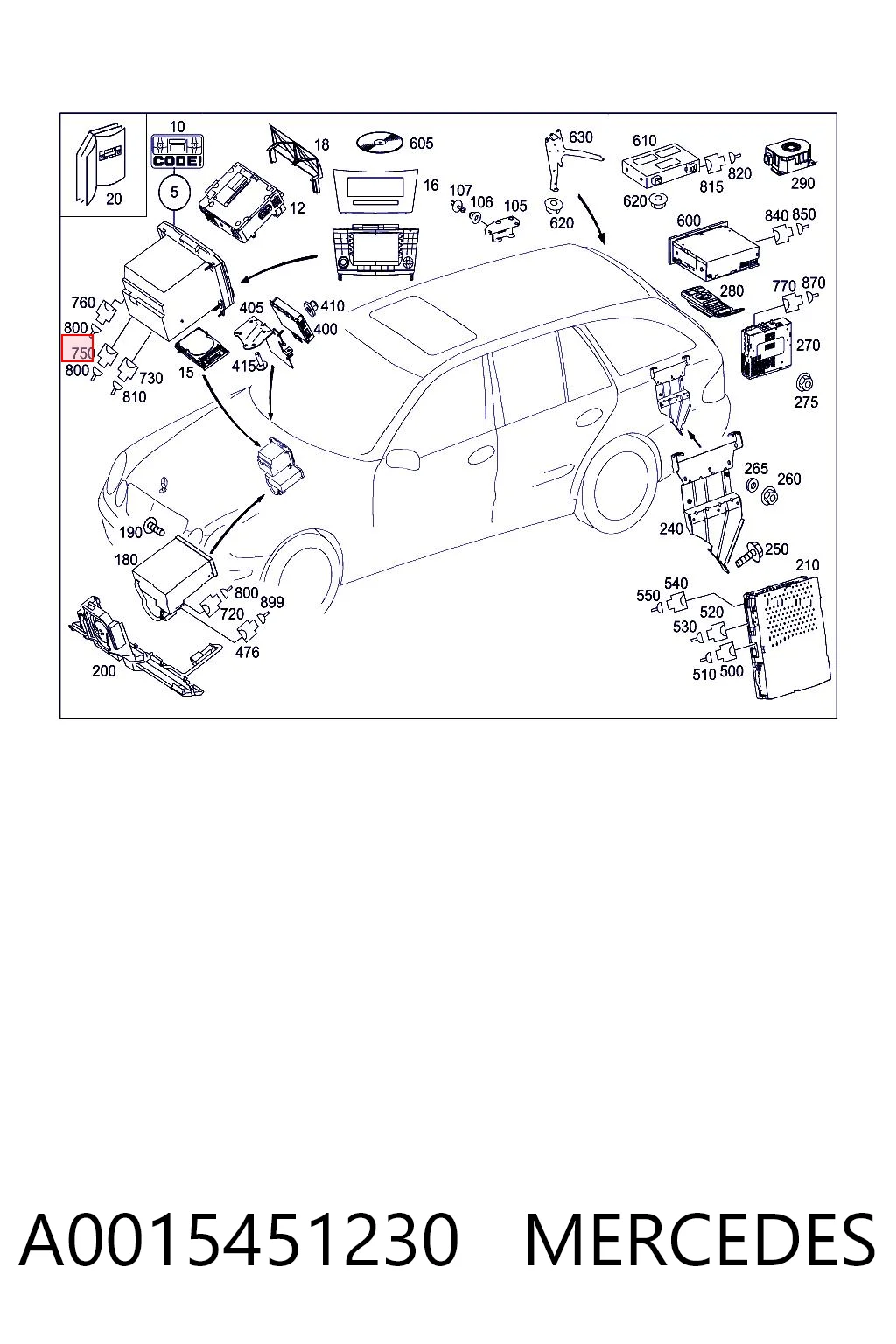 A0015451230 Mercedes