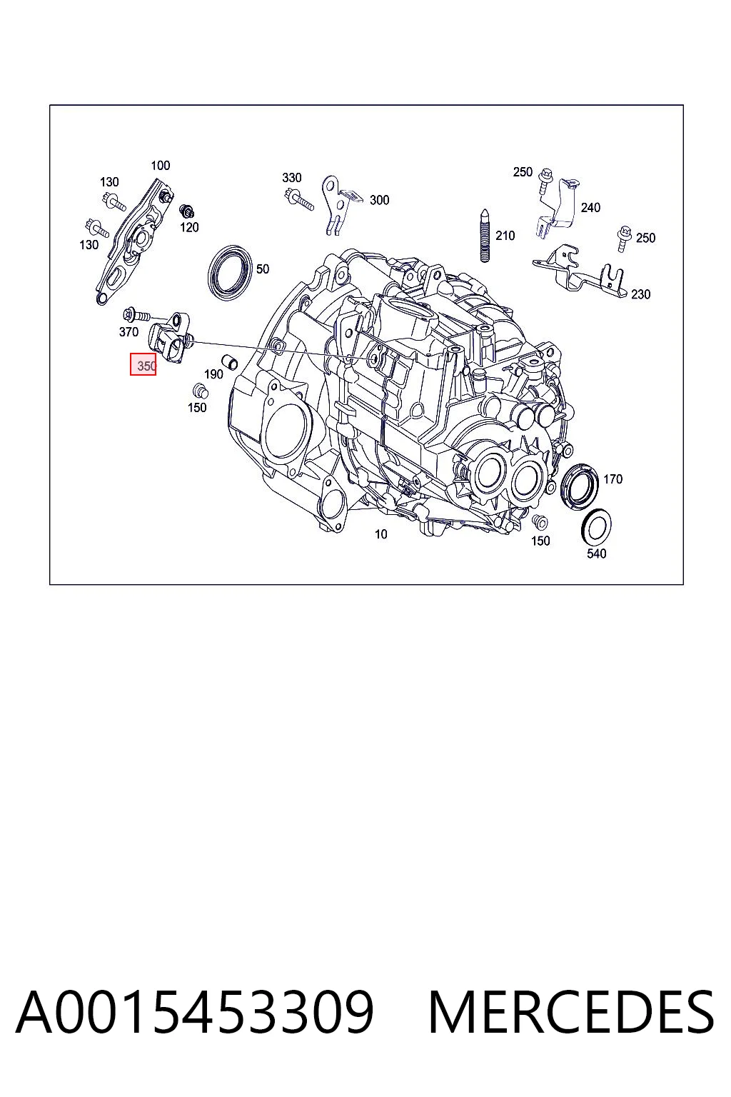 A0015453309 Mercedes Interruptor de marcha atras