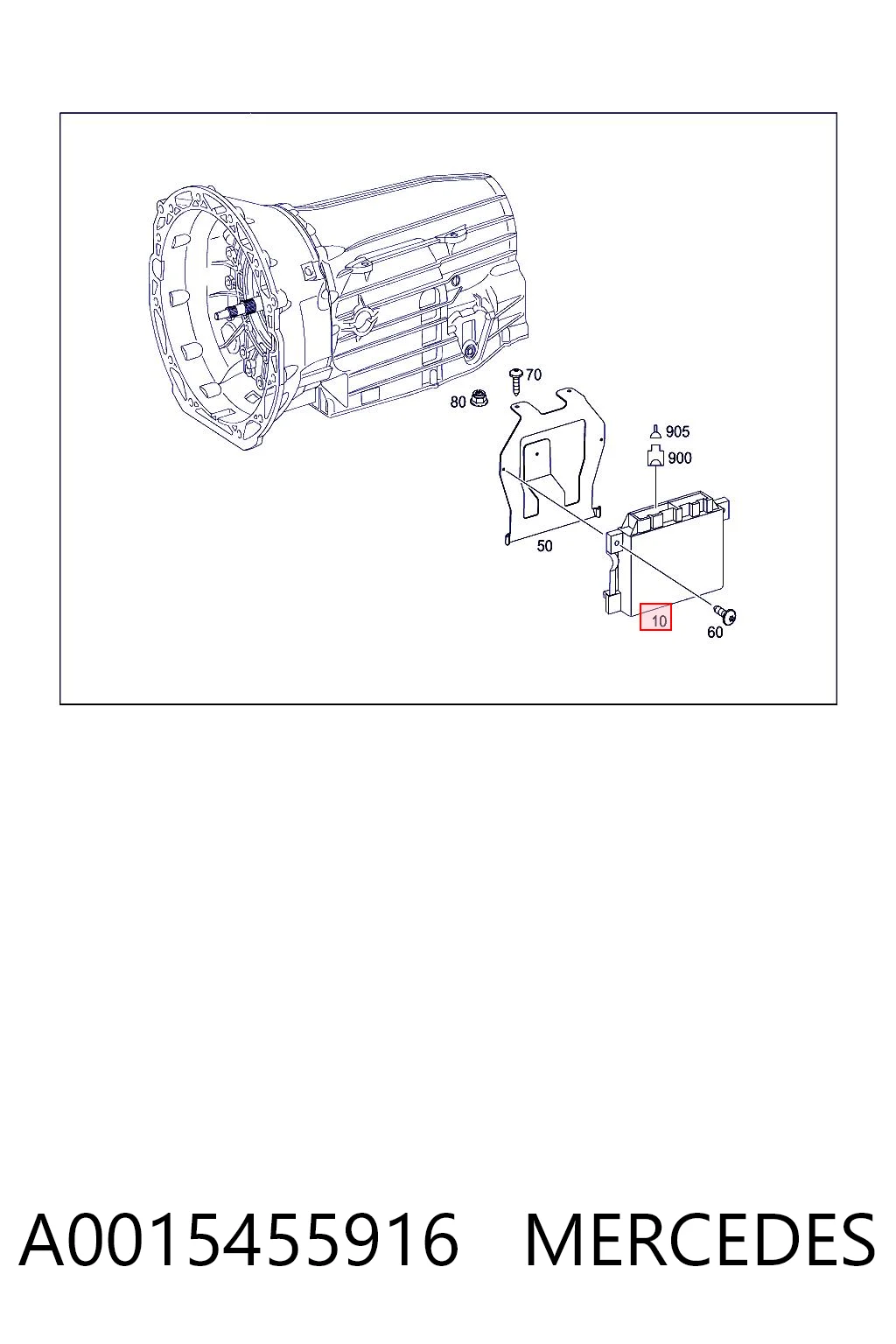 Módulo de control electrónico de la transmisión automática A0015455916 MERCEDES