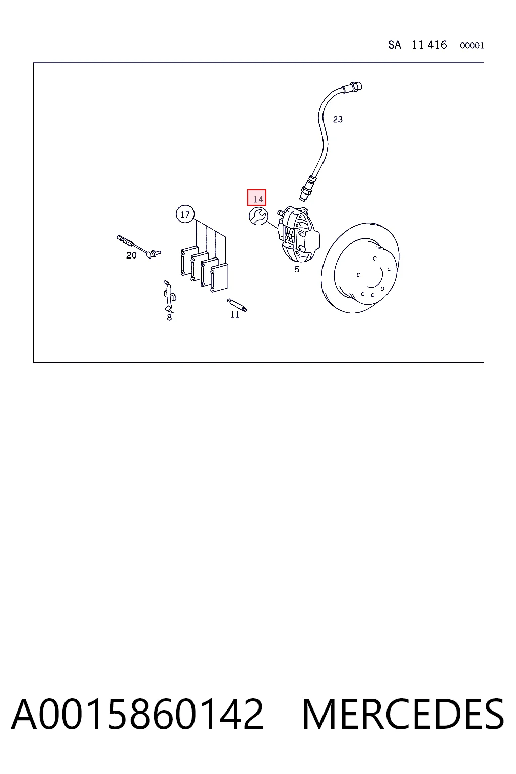 A0015860142 Mercedes