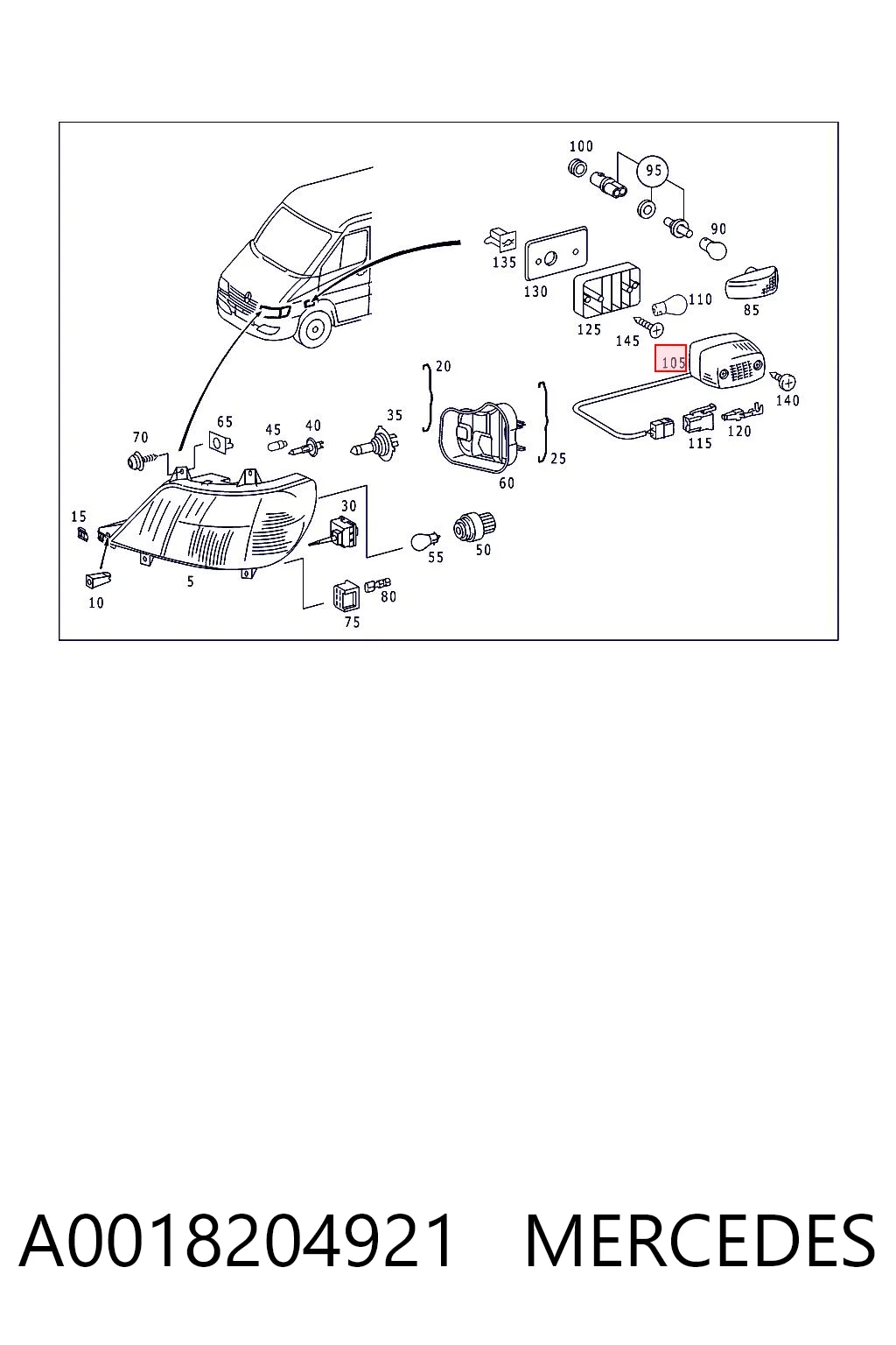 A0018204921 Mercedes