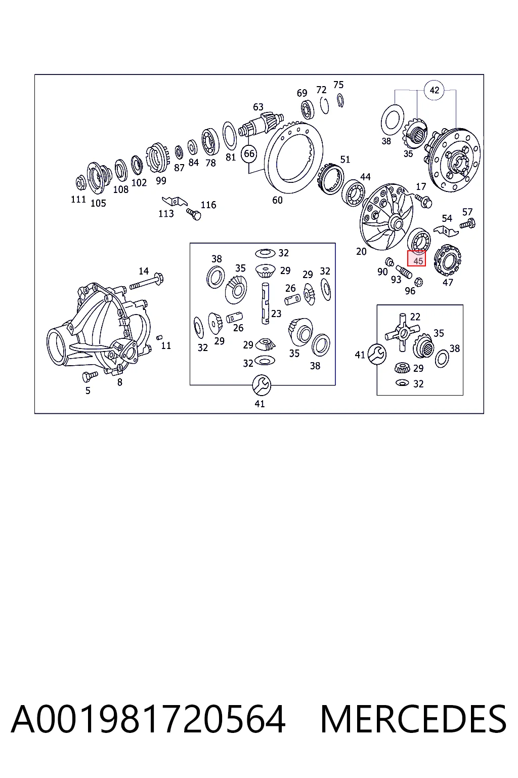 Cojinete exterior de rueda trasera para Mercedes Benz Truck TRUCK ATEGO I 