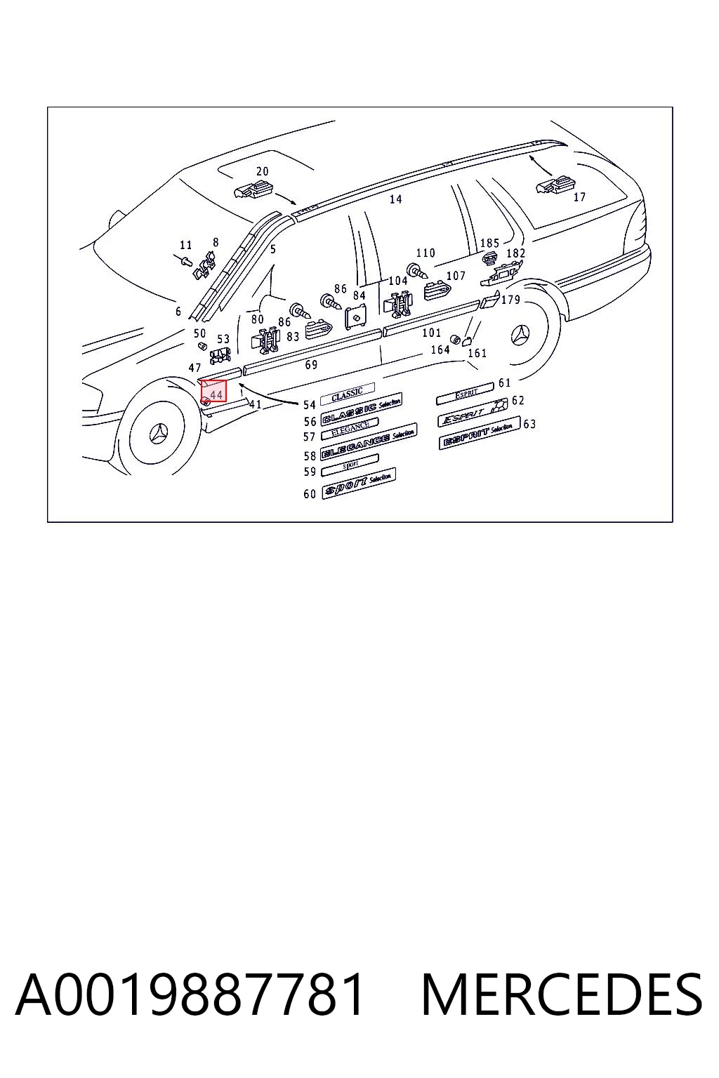 A0019887781 Mercedes