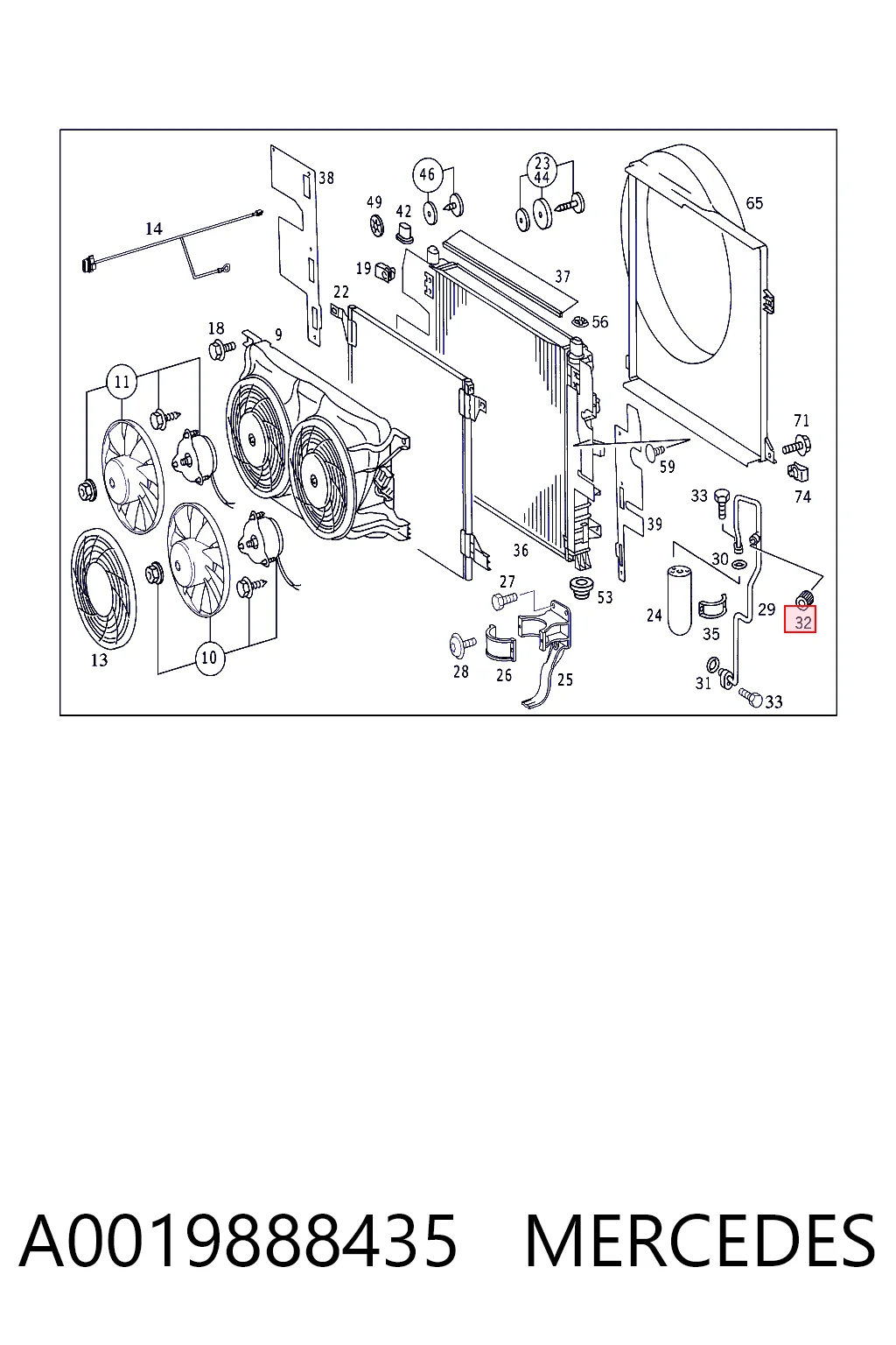 A0019888435 Mercedes