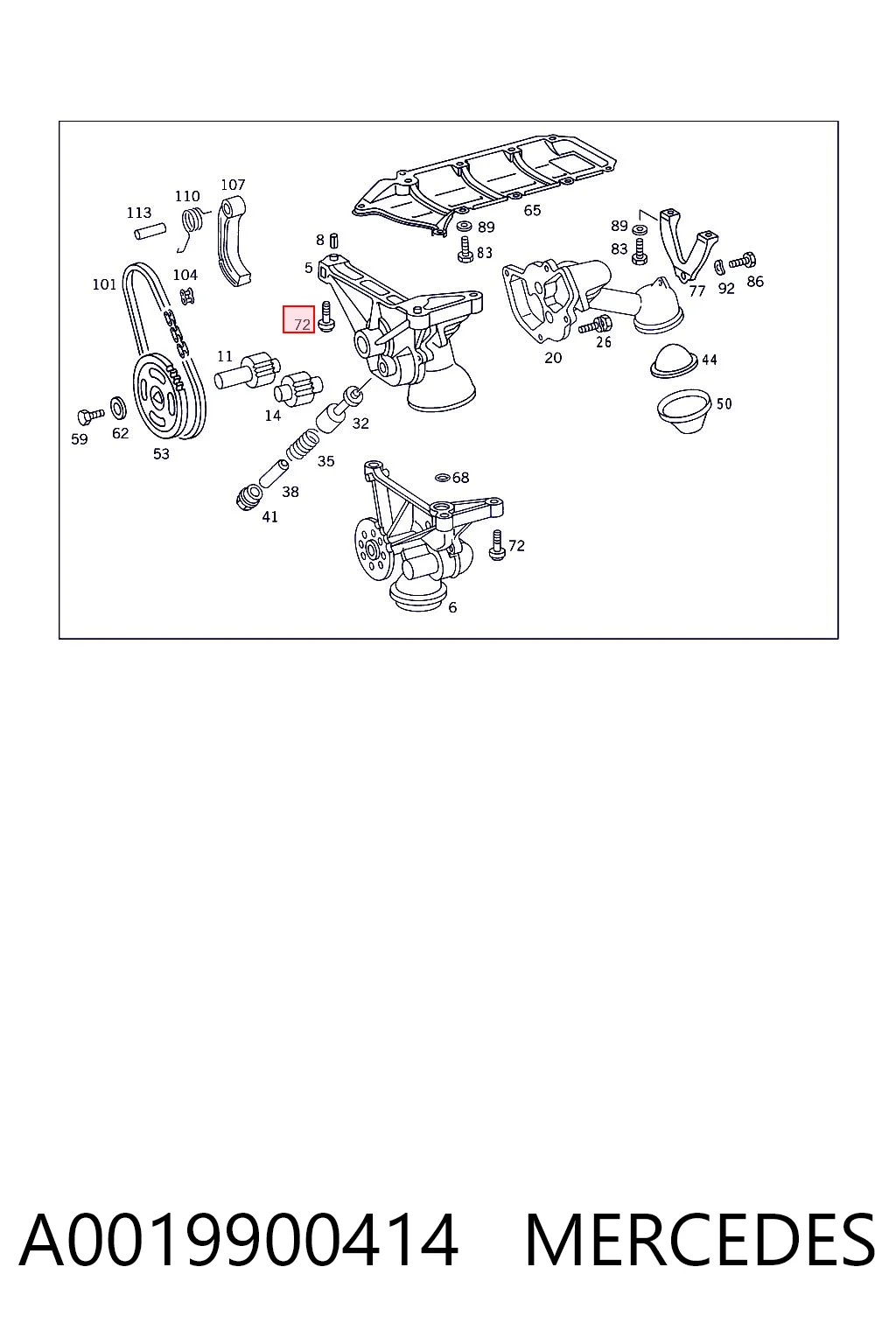 A0019900414 Mercedes