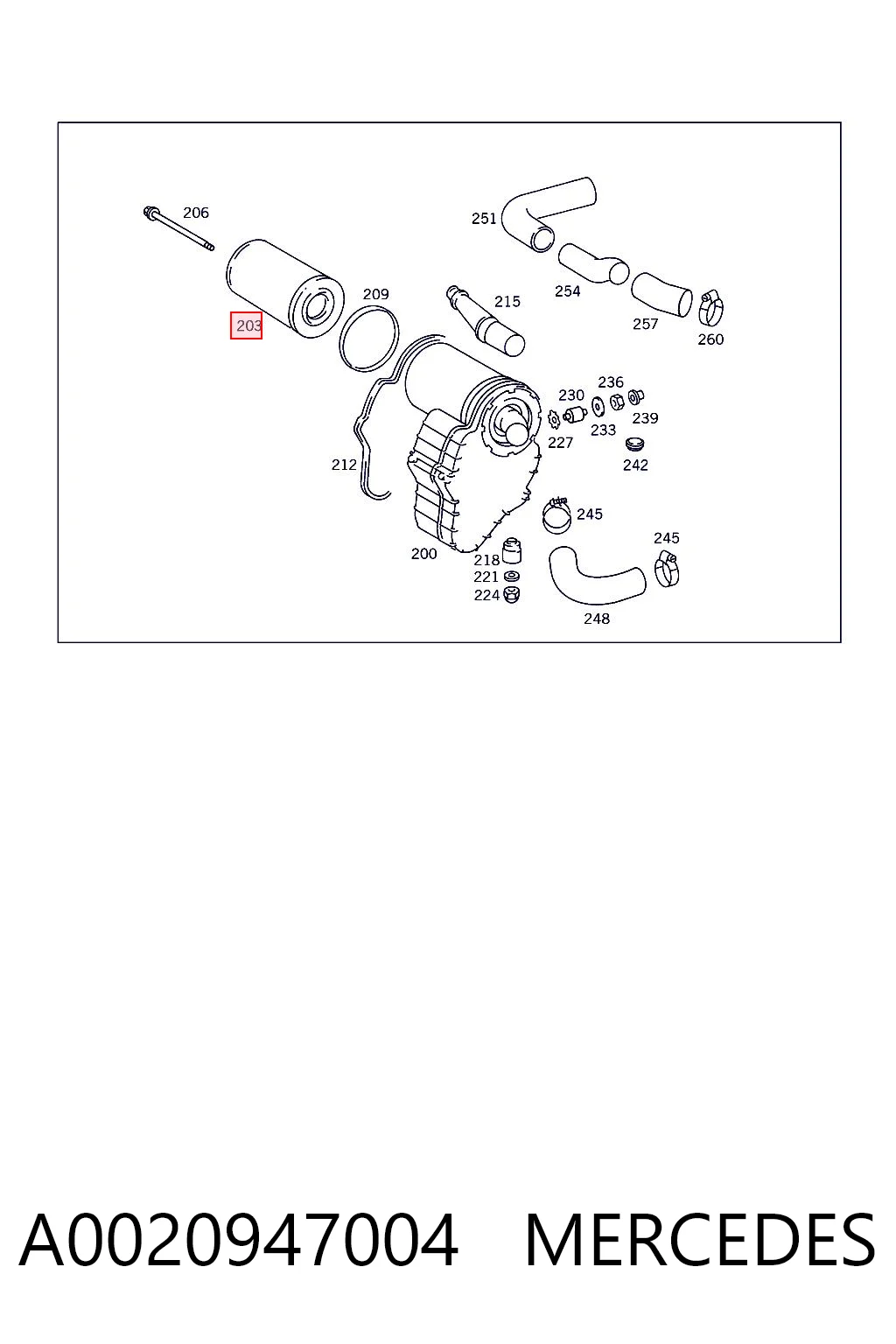 A0020947004 Mercedes