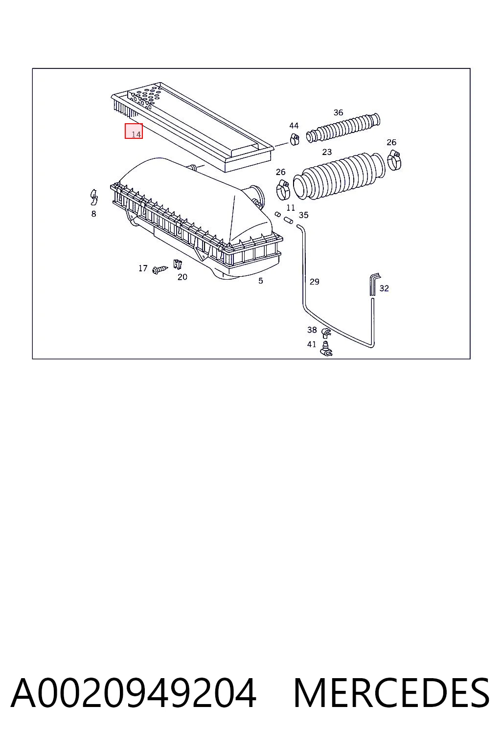 A0020949204 Mercedes