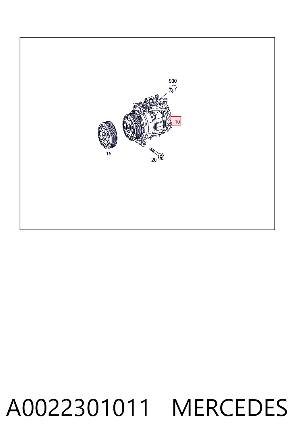 A0022301011 Mercedes Compresor climatizador