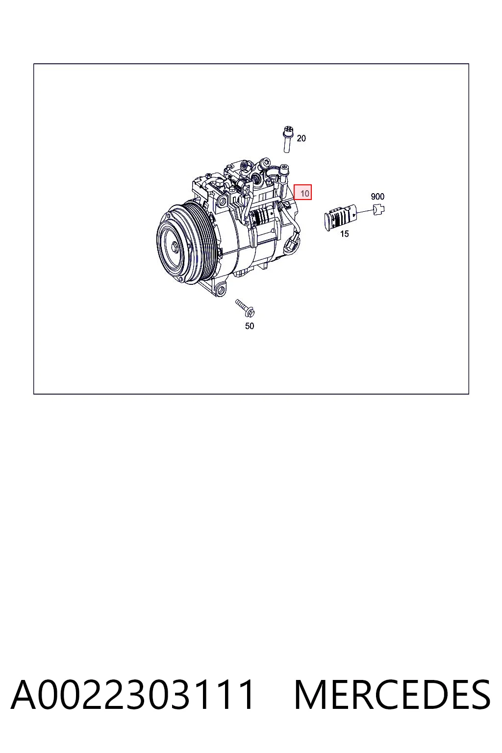 A0022303111 Mercedes Compresor climatizador