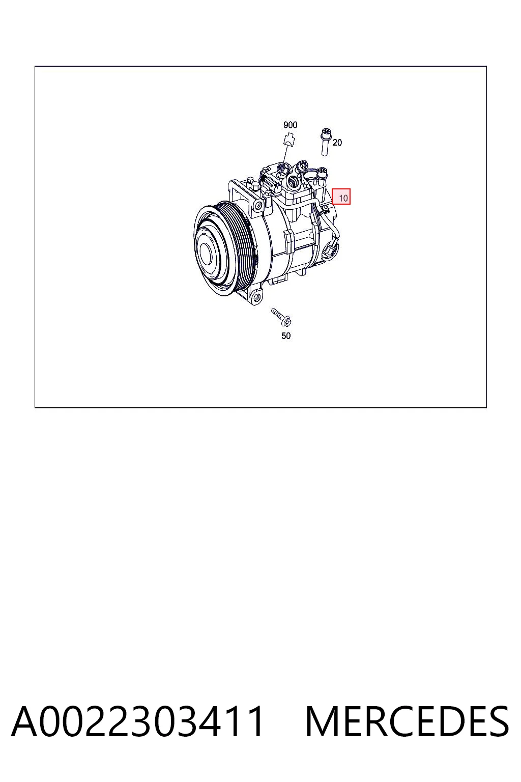 A0022303411 Mercedes Compresor climatizador